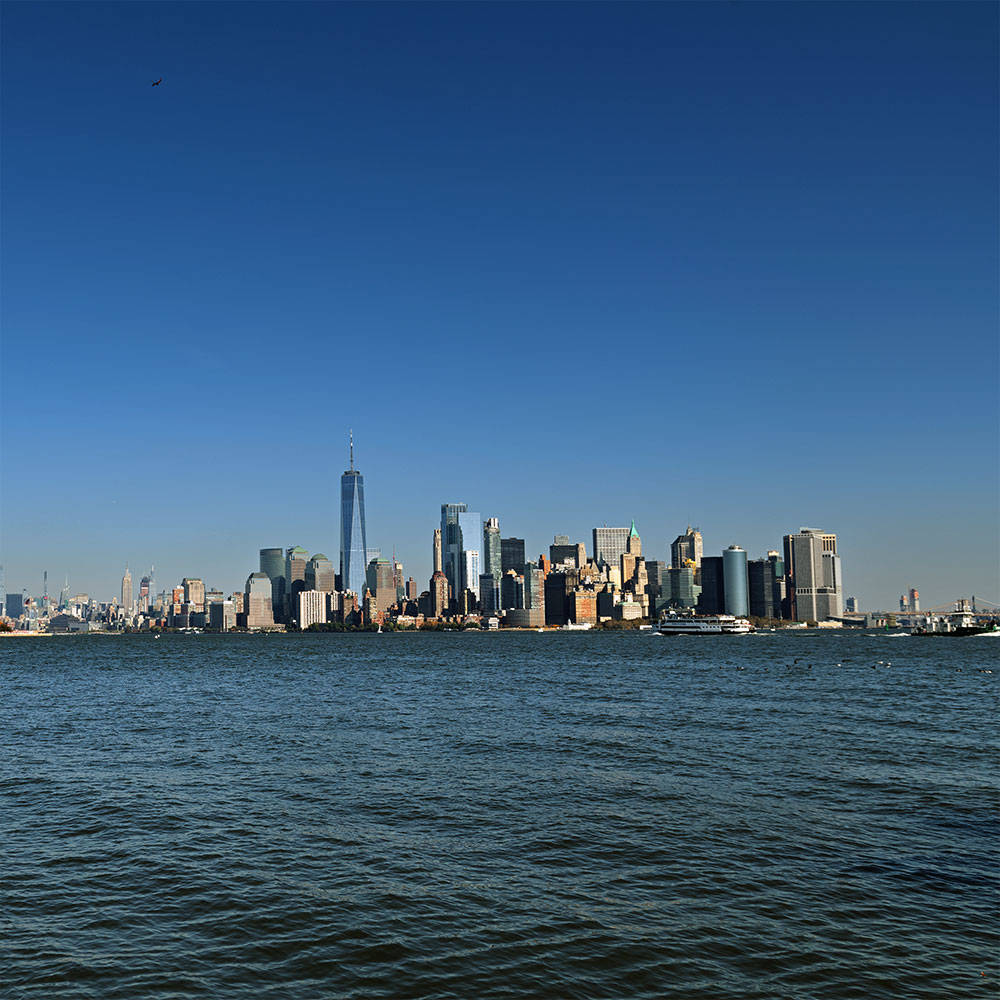 Skyline di NY da Liberty Island, NY, USA