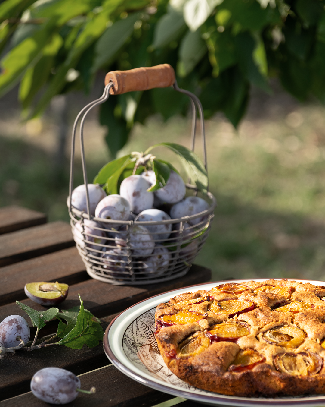 Torta di prugne con farina integrale